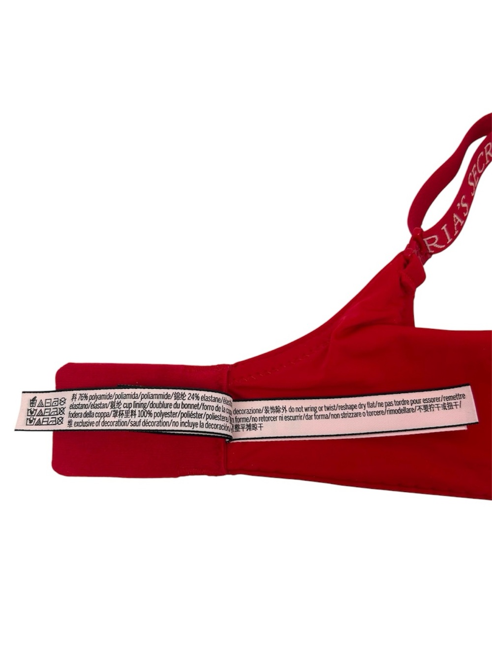 NEW Victoria’s Secret Red Logo Strap T-Shirt Push-Up Full Coverage Bra Size 38C - Picture 12 of 12